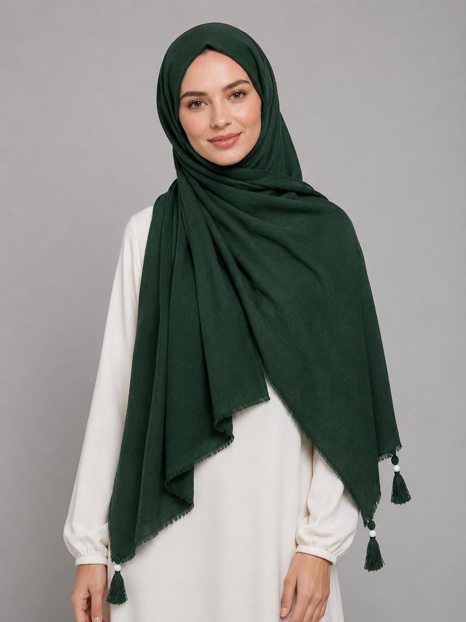 شال پلیسه منگوله دار کد ۱۰۱