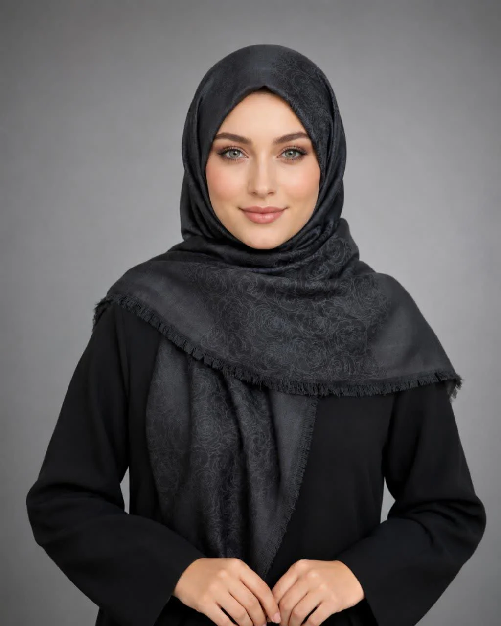 روسری ژاکارد ابریشم نوک مدادی قواره ۱۲۰