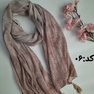 شال پلیسه لمه دار منگوله دار کد A۰۶