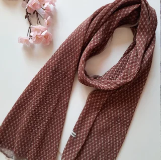 شال برشکا منگوله دار طرح H کد A03